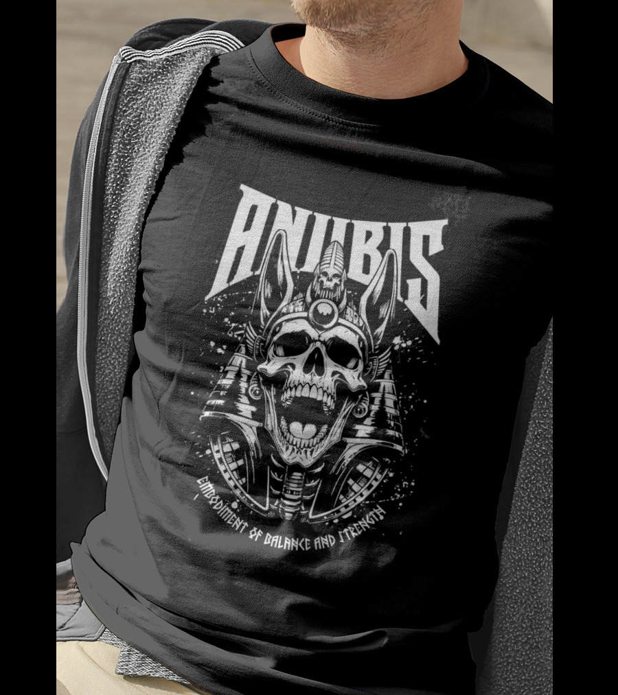 Anubis Skull Embodiment Of Balance And Strength T-Shirt