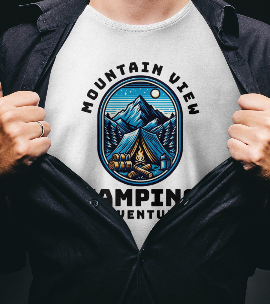 Mountain View Camping Adventure T-Shirt