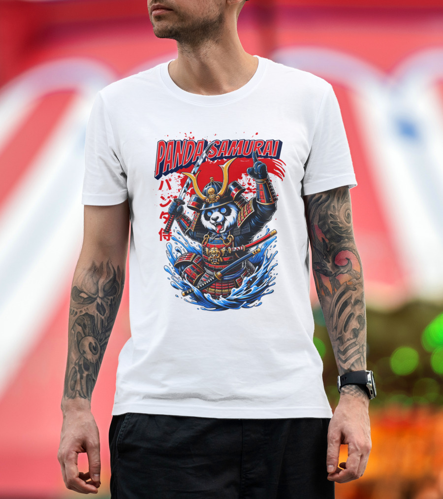 Panda Samurai Cute Japanese Warrior T-Shirt