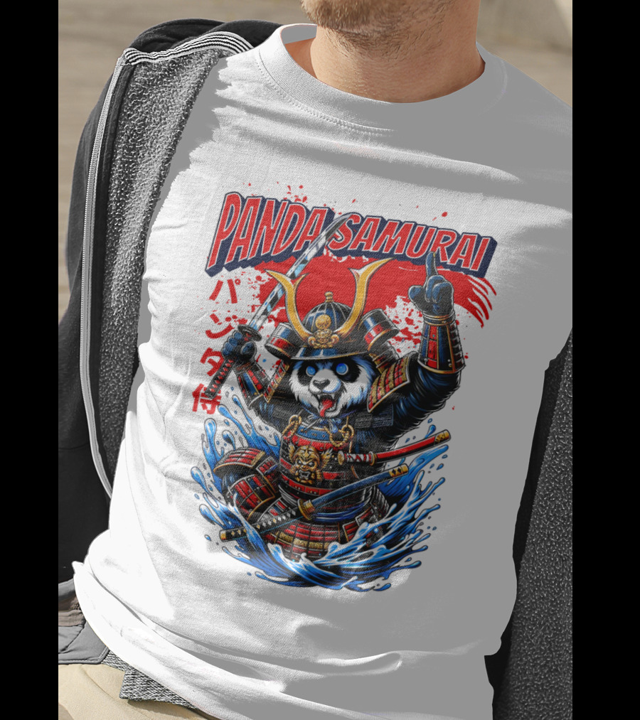 Panda Samurai Cute Japanese Warrior T-Shirt