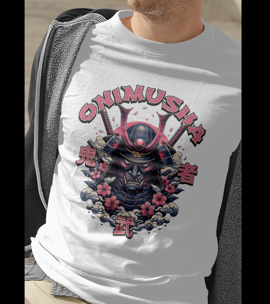 Onimusha Samurai Demon Warrior Flower Clouds T-Shirt