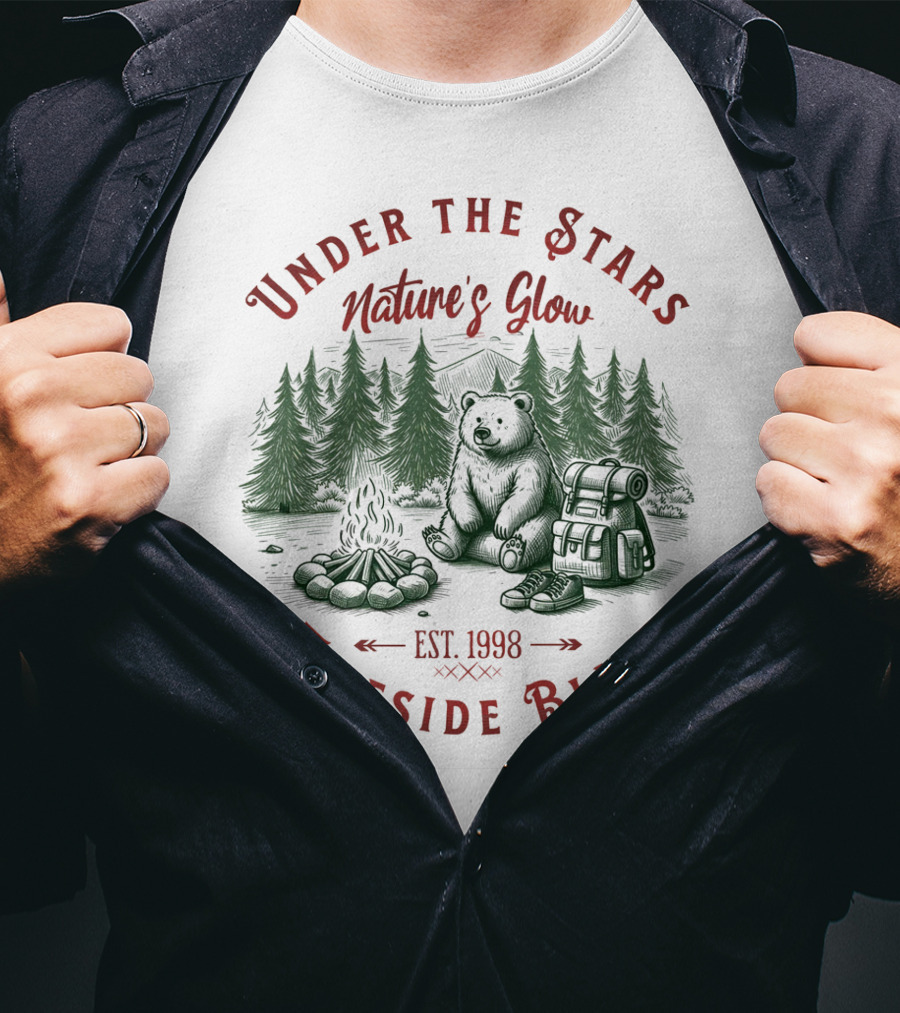 Under The Stars Nature's Glow Fireside Bliss EST 1998 T-Shirt