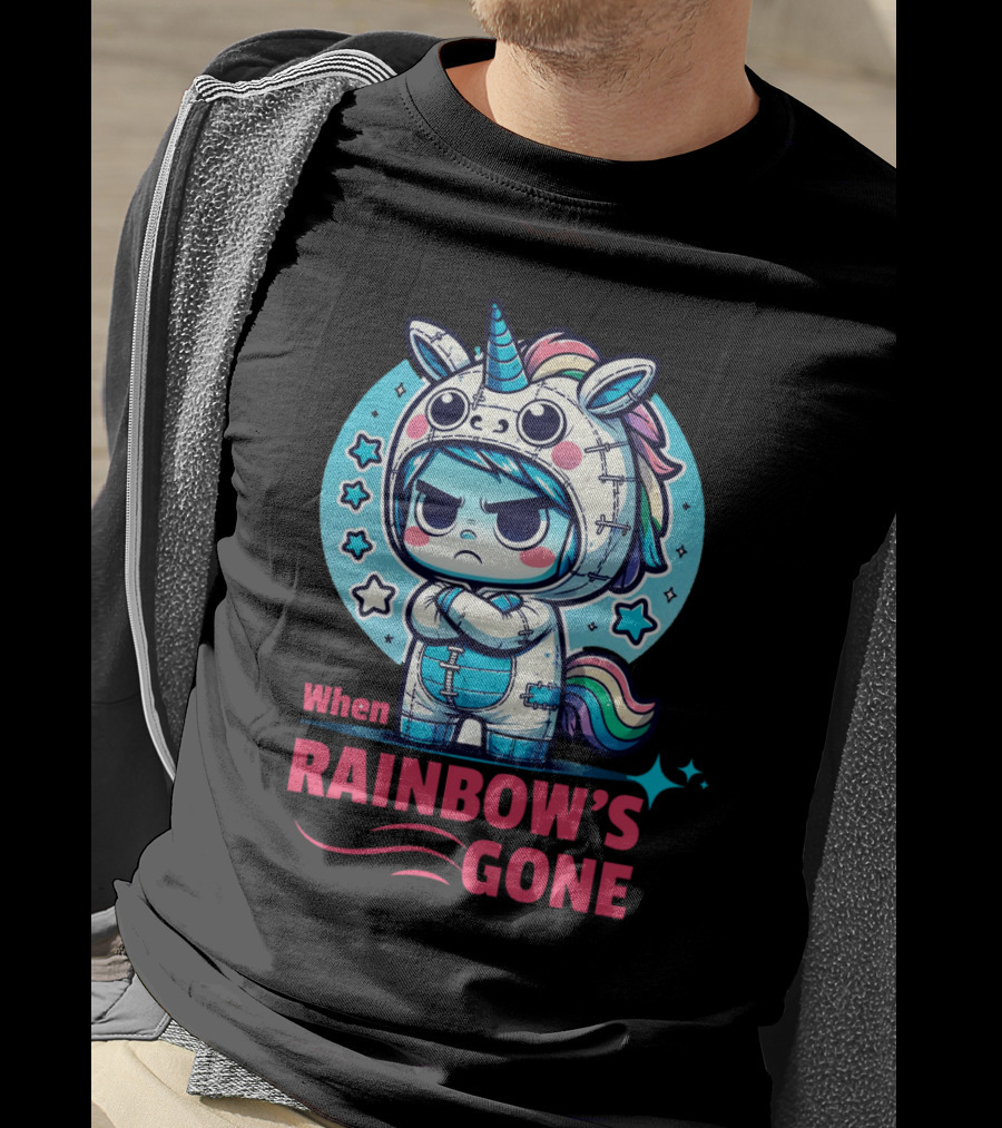 When Rainbow's Gone Angry Unicorn Stars T-Shirt