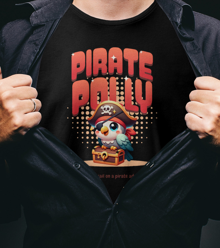 Pirate Polly Parrot Sets Sail On A Pirate Adventure T-Shirt