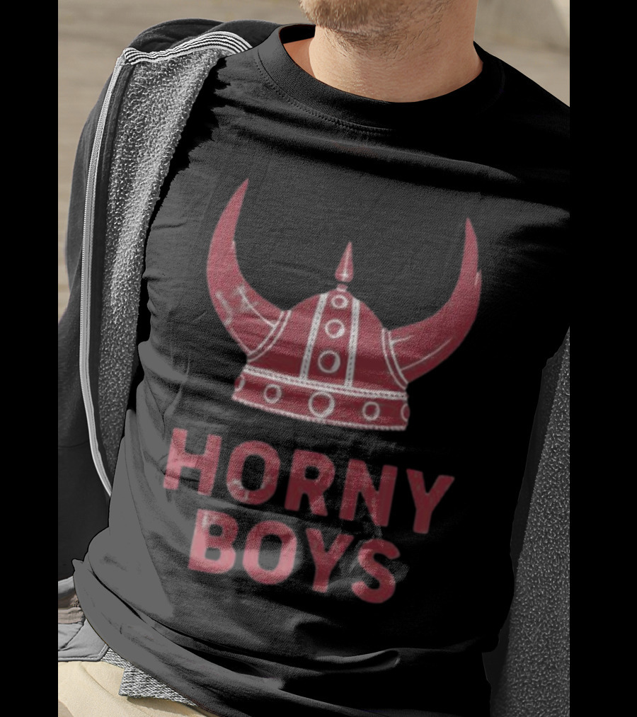 Horny Boys Viking Horned Helmet T-Shirt
