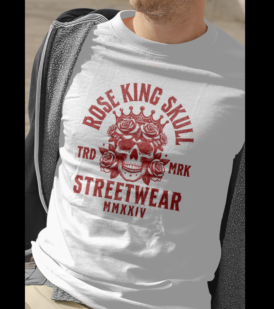 Rose King Skull TRD MRK Streetwear MMXXIV T-Shirt