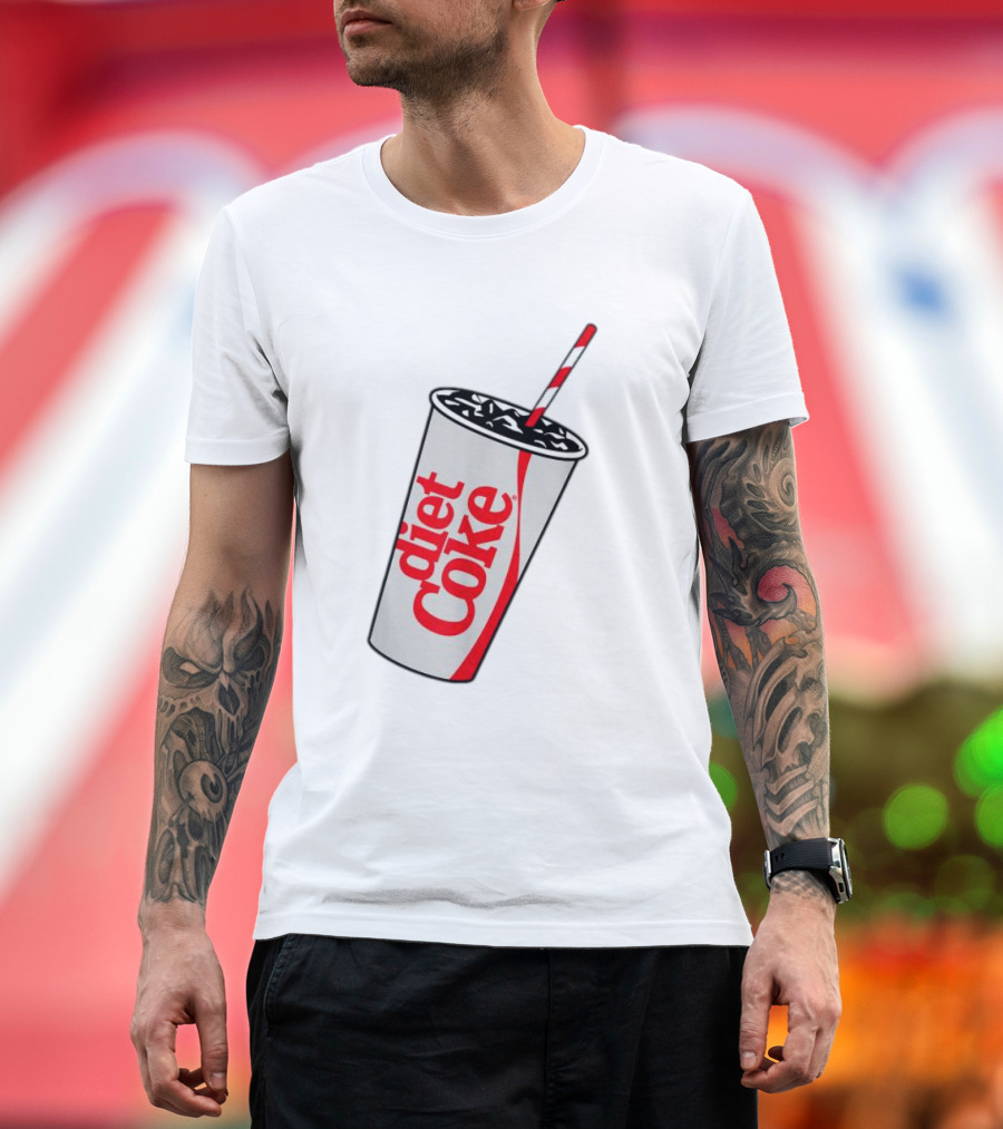 Diet Coke Red Straw Cup Icon Beverage T-Shirt
