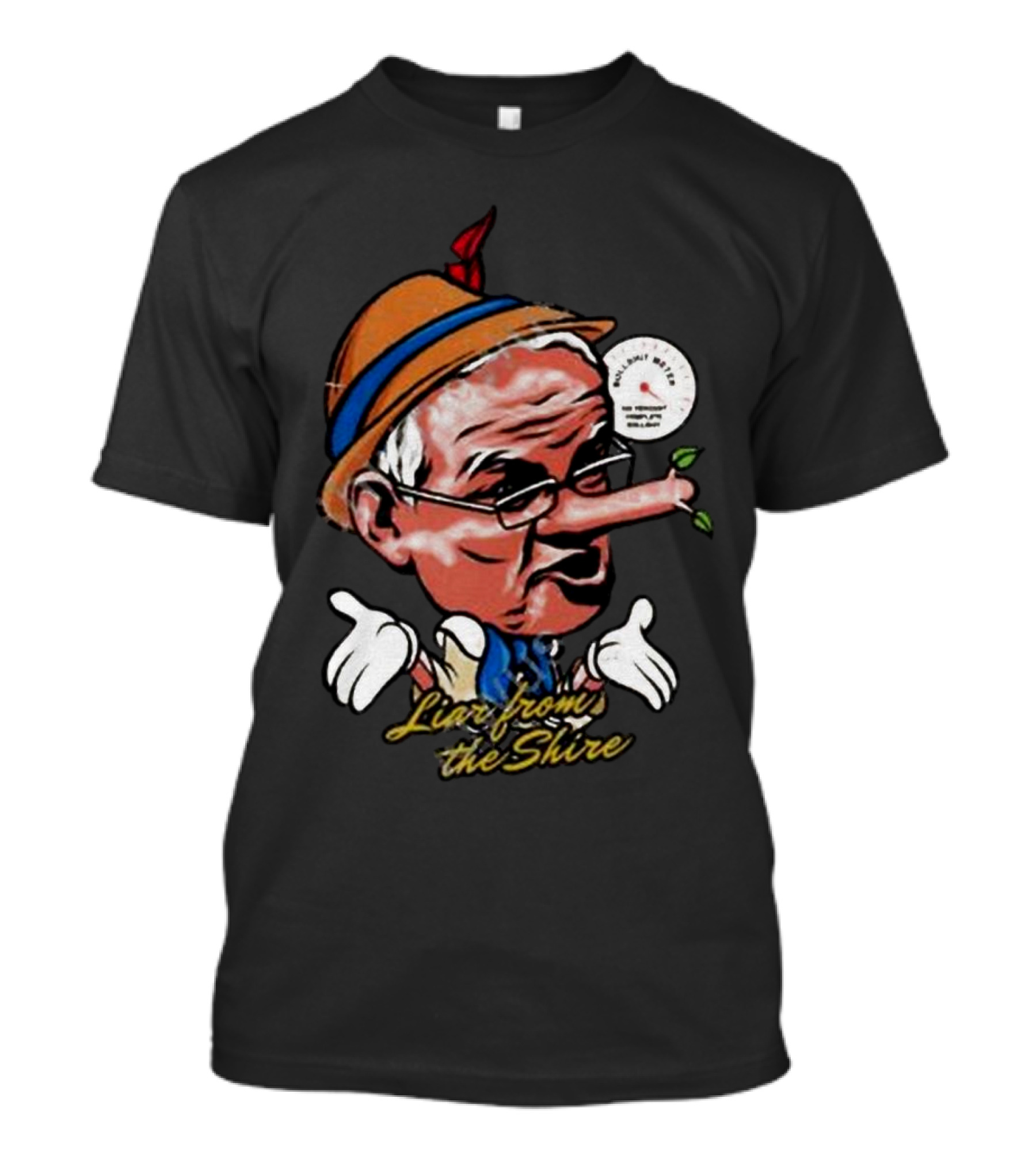 Scott Morrison Liar From The Shire Pinocchio Nose With Puppet Hands T-Shirt