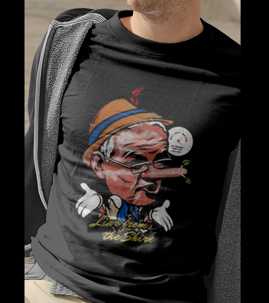 Scott Morrison Liar From The Shire Pinocchio Nose With Puppet Hands T-Shirt