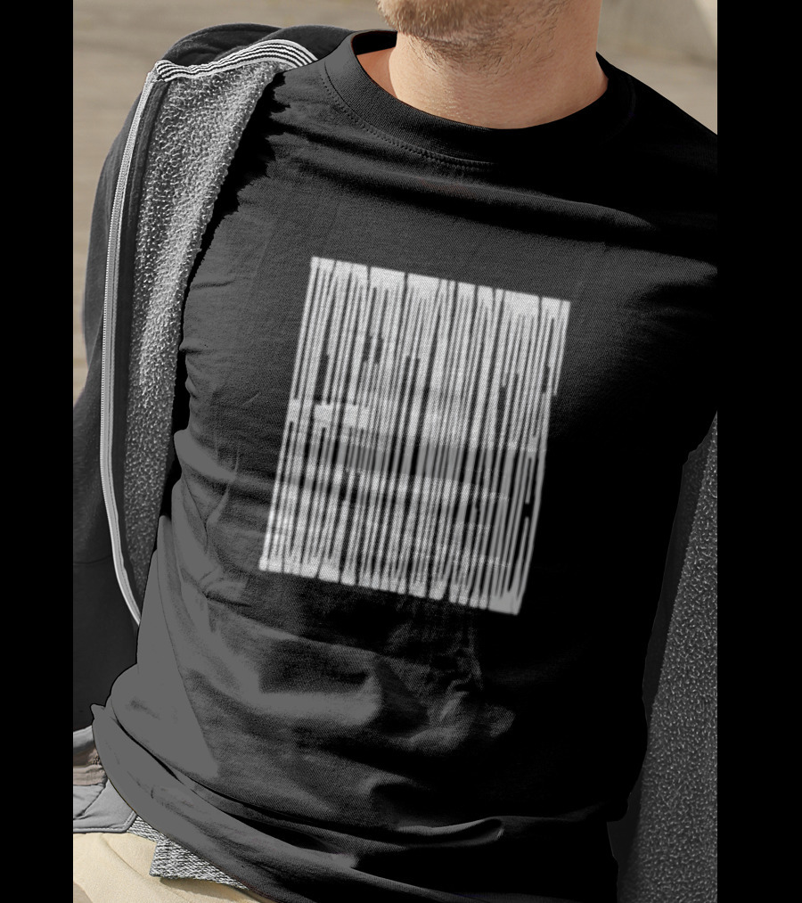 Heron Industries Blue Barcode Puff Print T-Shirt