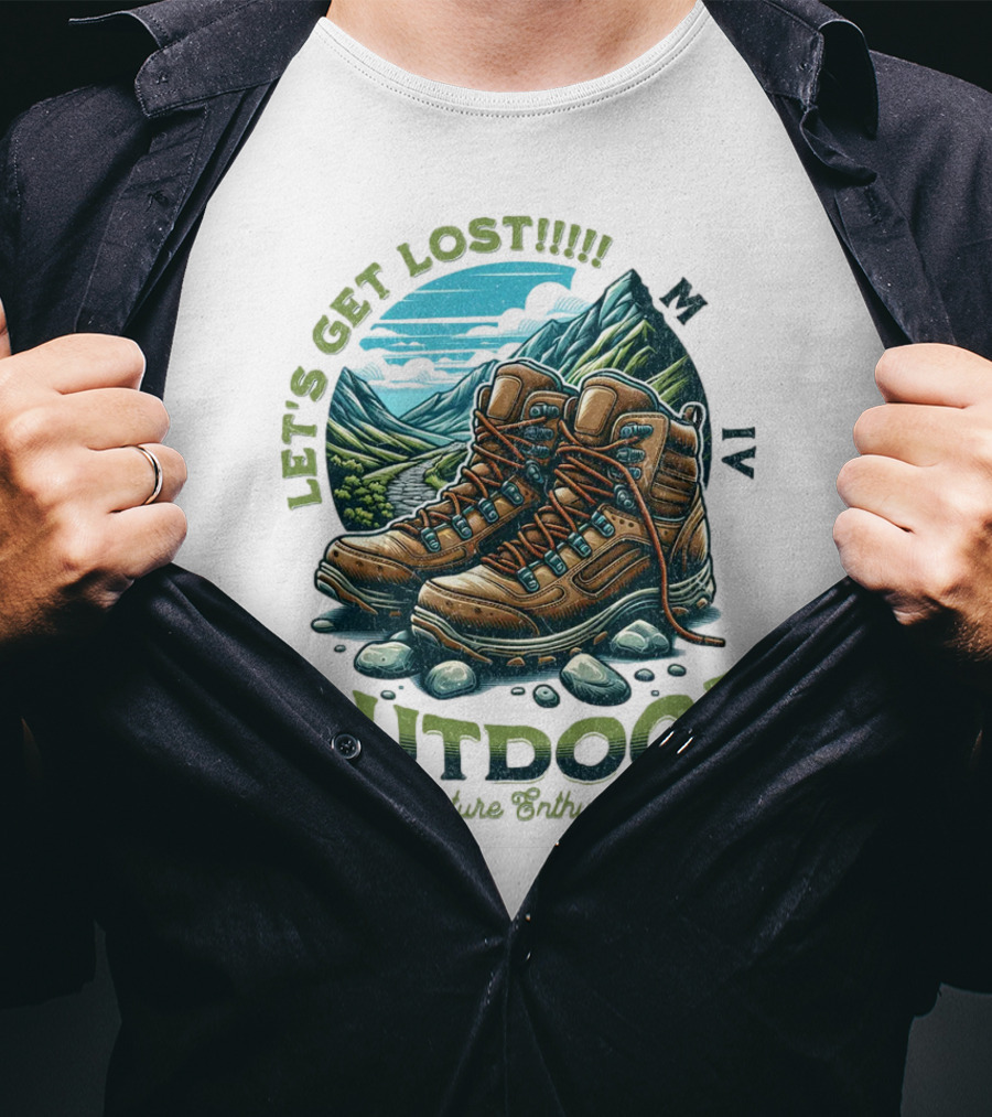 Let's Get Lost Outdoor Nature Enthusiast T-Shirt