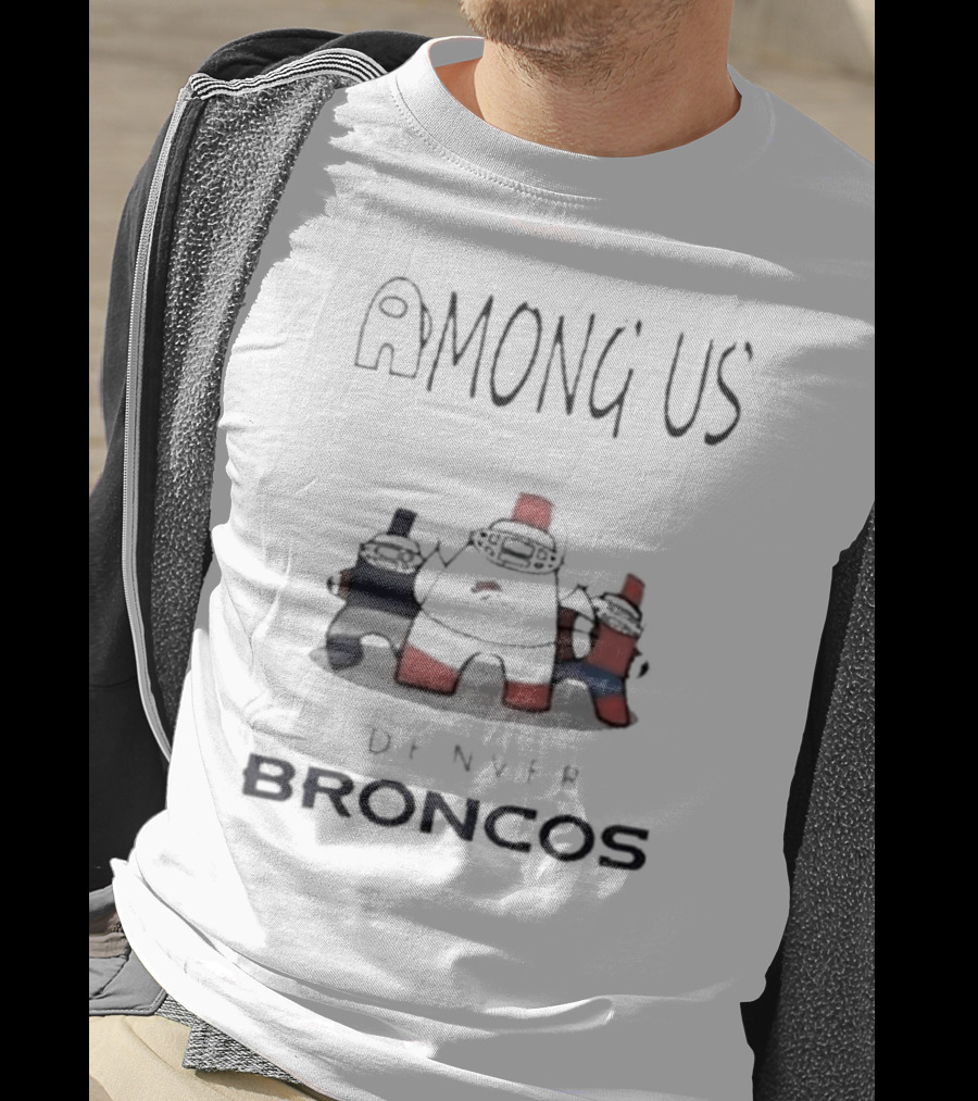 Among Us Denver Broncos Gaming Crossover T-Shirt