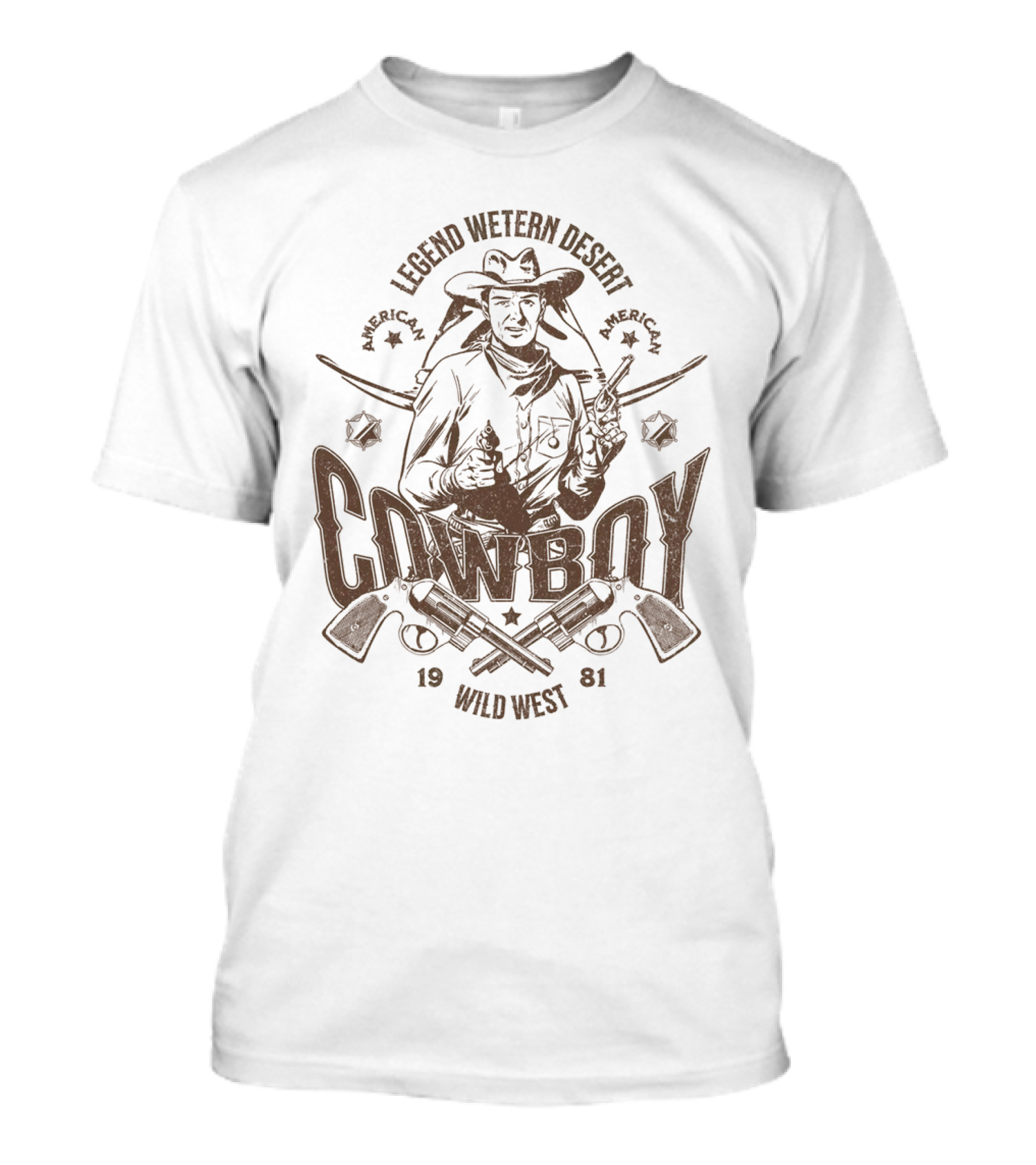 Legend Western Desert American Cowboy Wild West 1981 T-Shirt