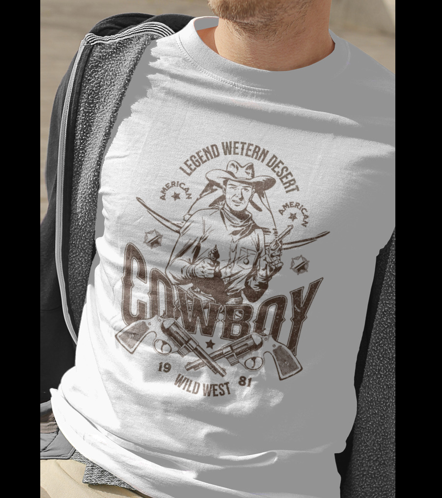 Legend Western Desert American Cowboy Wild West 1981 T-Shirt