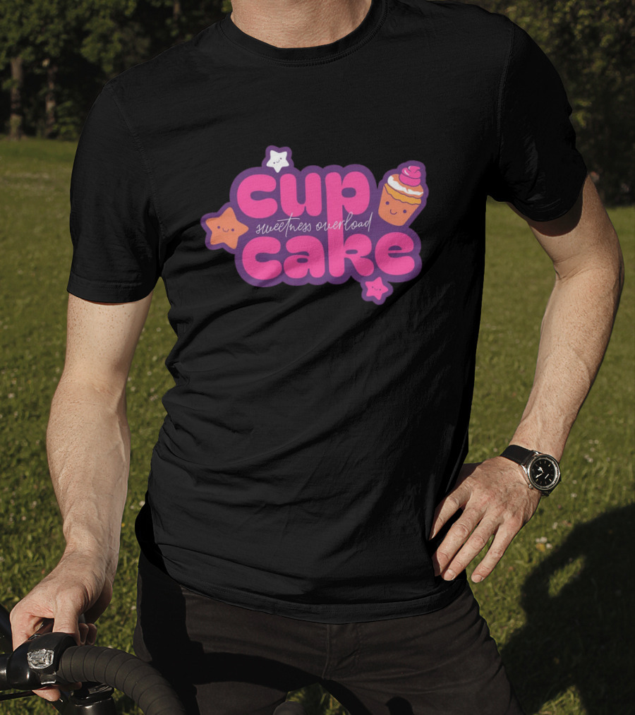 Cupcake Sweetness Overload Cute Star Faces T-Shirt