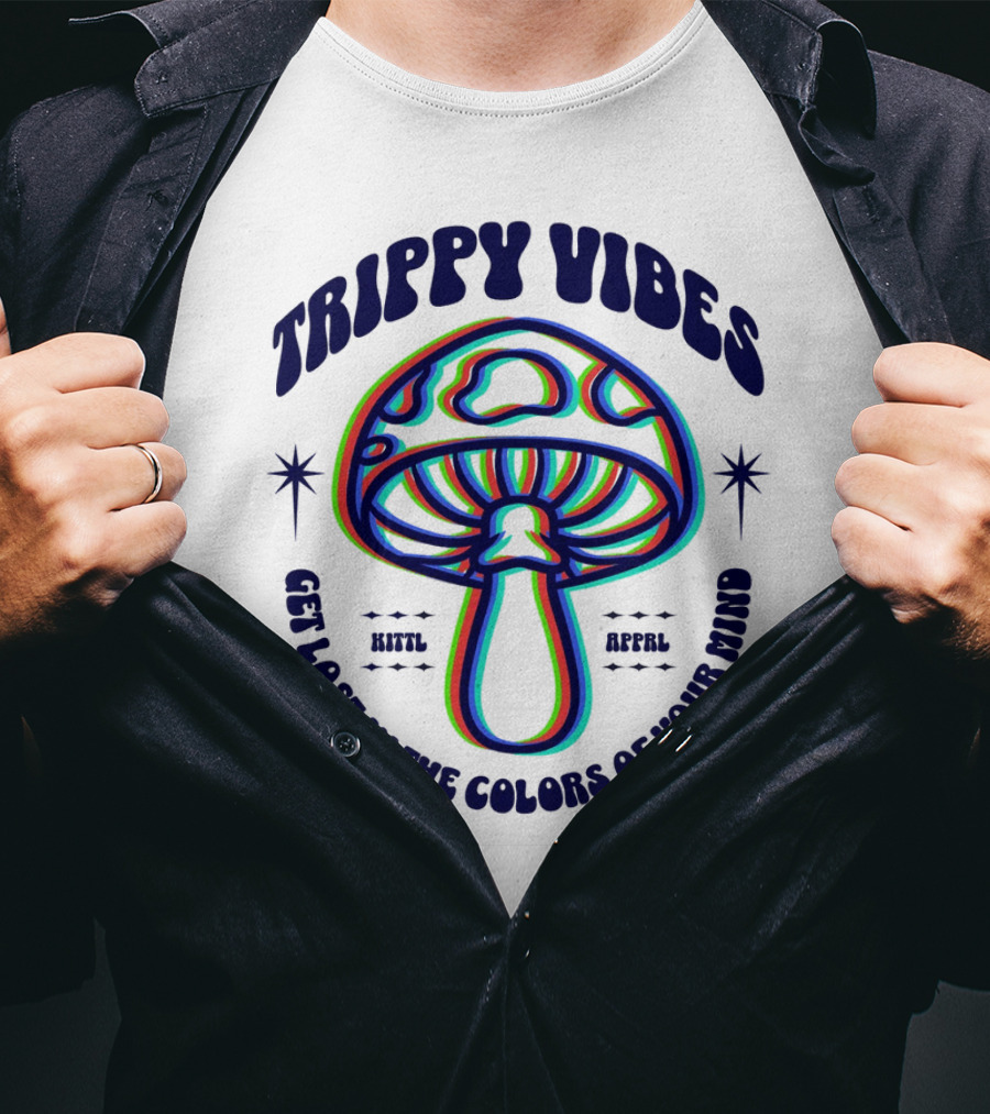 Trippy Vibes Mushroom Get Lost In The Colors Of Your Mind T-Shirt