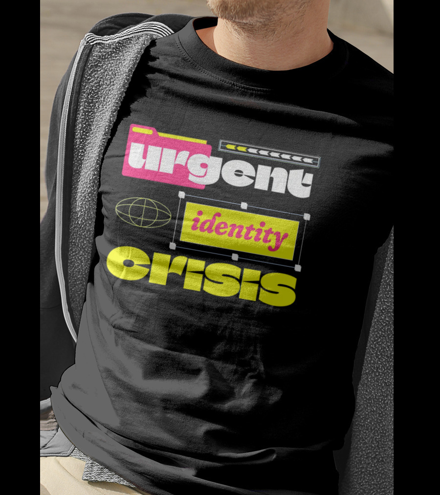 Urgent Identity Crisis Folder Globe T-Shirt