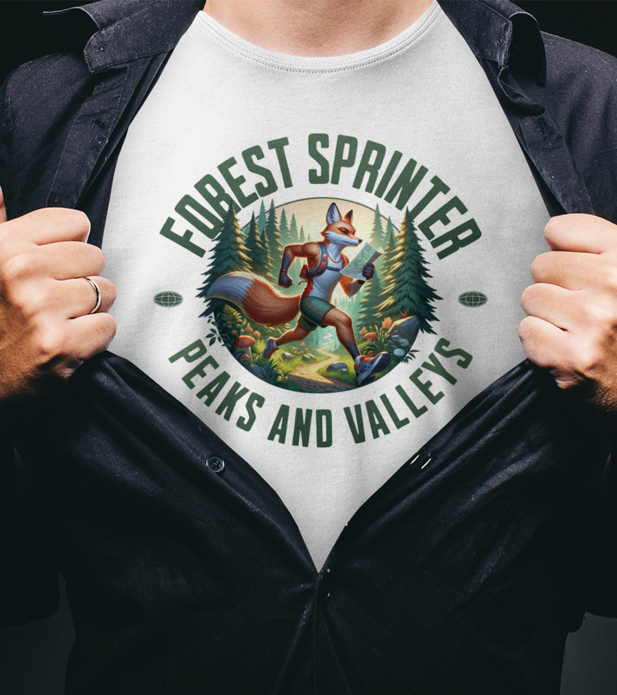 Forest Sprinter Peaks And Valleys T-Shirt