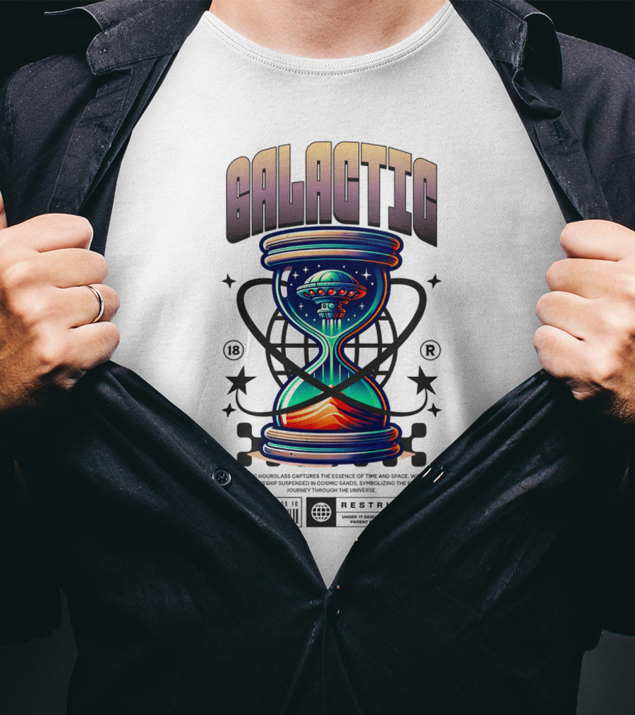 GALACTIC HOURGLASS RESTRICTED COSMIC SPACE ALIEN 18 T-Shirt
