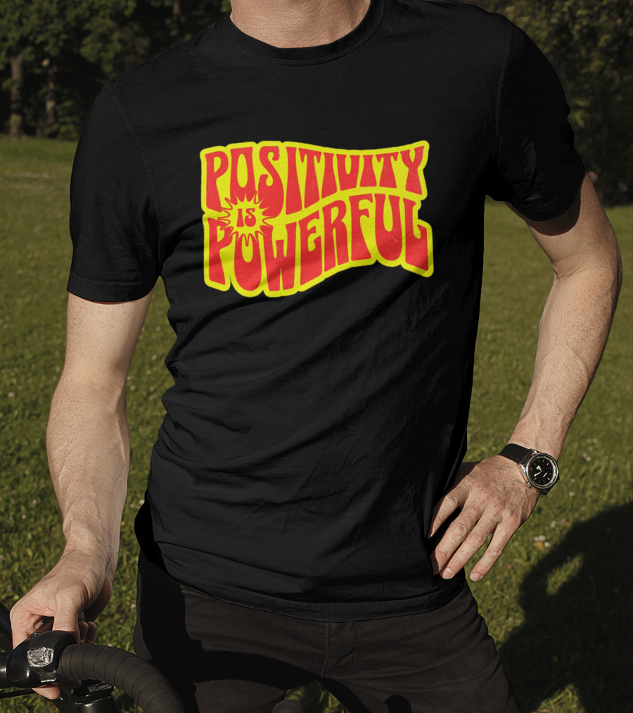Positivity Is Powerful Retro Typography T-Shirt