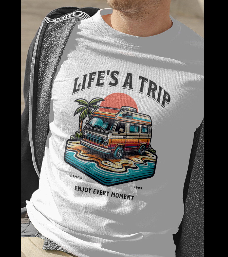 Life's A Trip Vintage Campervan Since 1989 Enjoy Every Moment T-Shirt