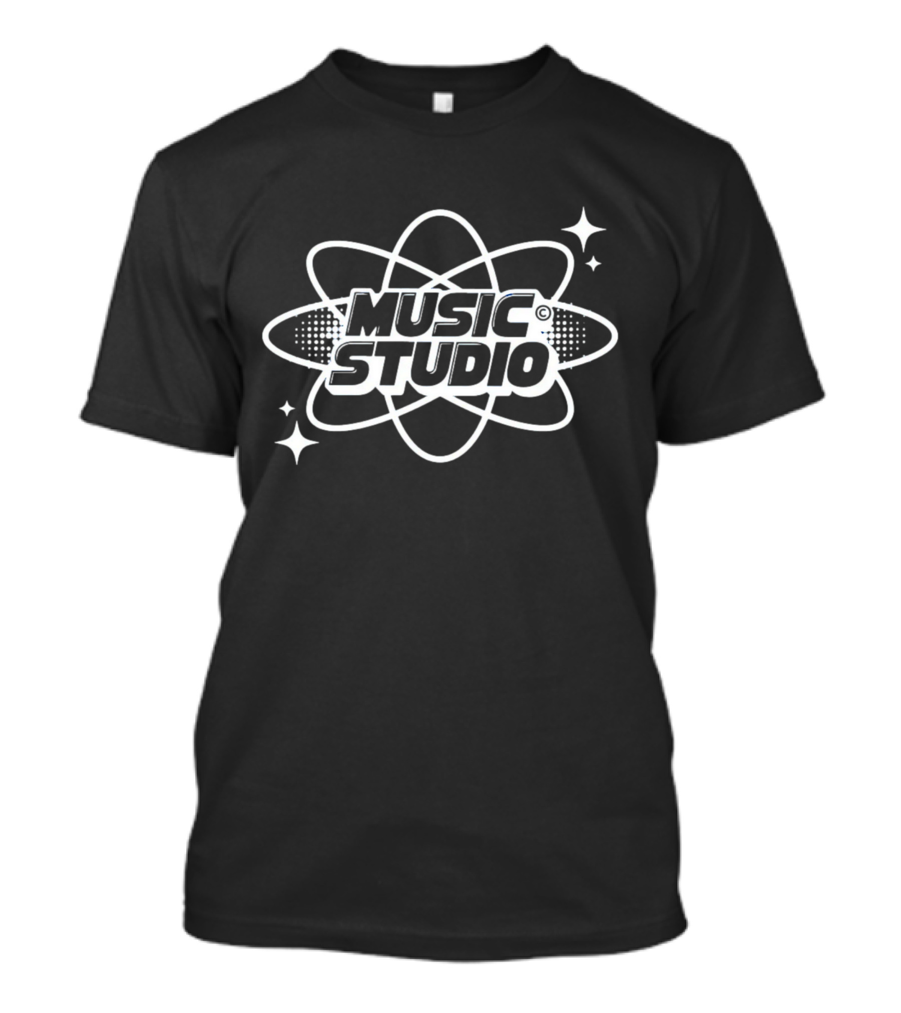 Music Studio Atomic Sound Waves And Stars T-Shirt