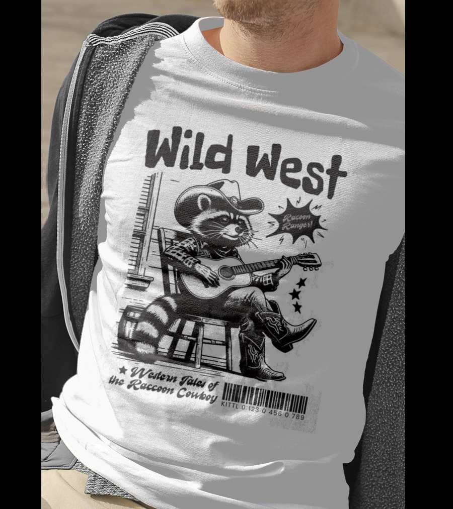 Wild West Raccoon Ranger Western Tales Of The Raccoon Cowboy T-Shirt