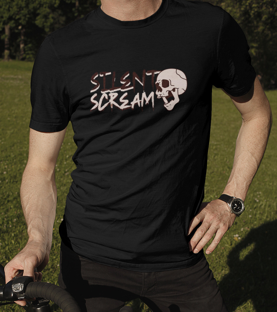 Silent Scream Skull Art With Screaming Skull Face T-Shirt