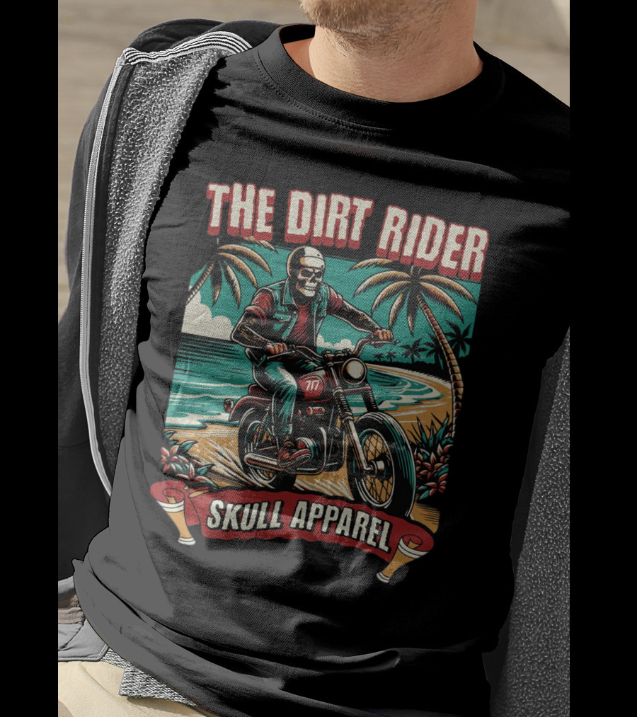 The Dirt Rider Skull Apparel 177 Beach Motorcycle Adventure T-Shirt