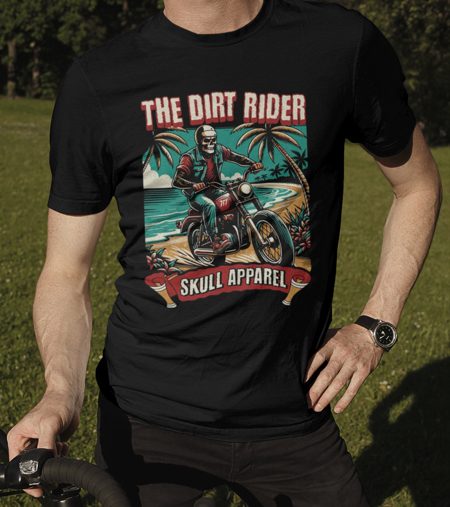 The Dirt Rider Skull Apparel 177 Beach Motorcycle Adventure T-Shirt
