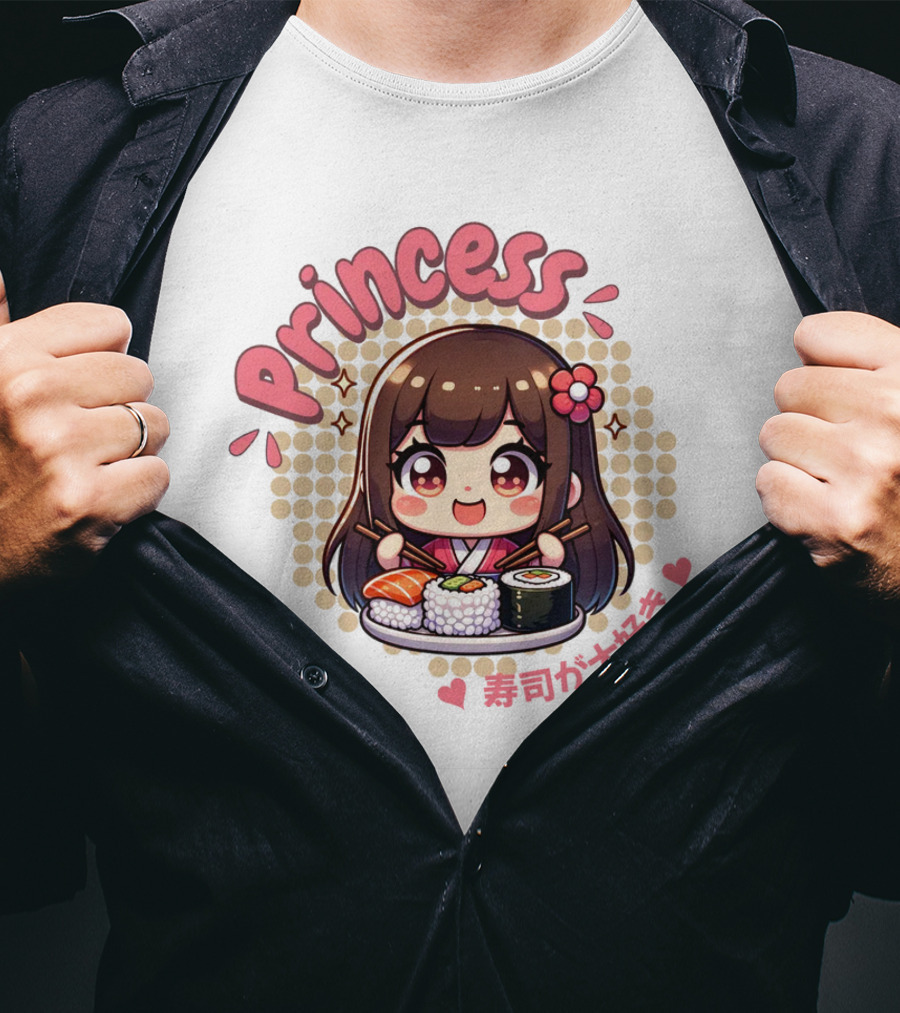 Princess Sushi Japanese Girl Cute T-Shirt