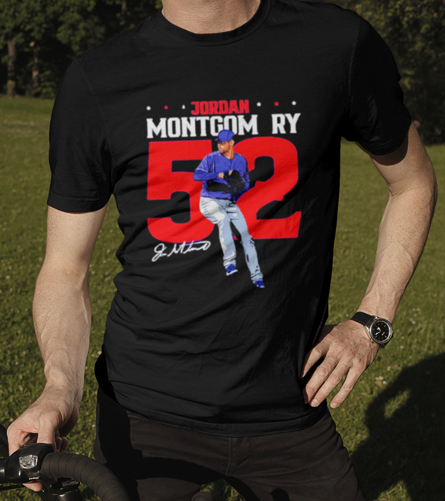 Jordan Montgomery 52 Texas Rangers Signature Pitcher T-Shirt