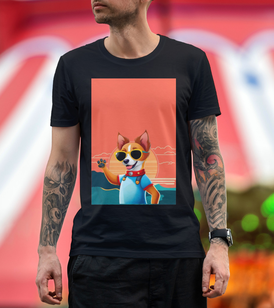 Goodbye School Hello Summer Sunglasses Dog Beach Vibes T-Shirt