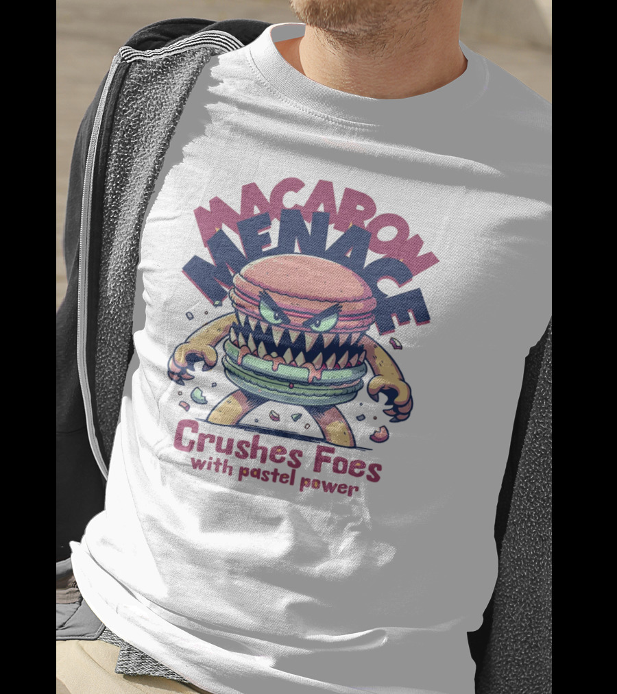 Macaron Menace Crushes Foes With Pastel Power T-Shirt