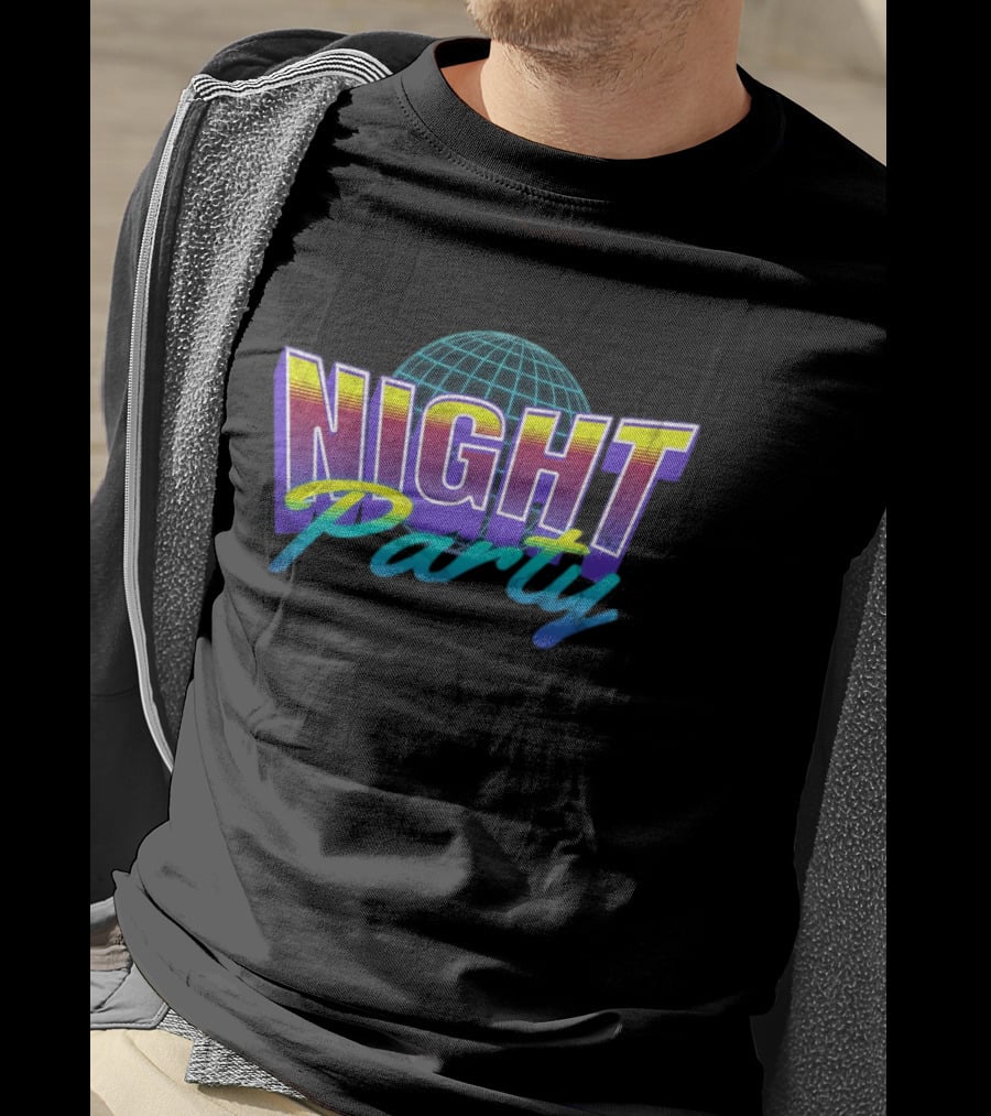 NIGHT Party Disco Ball Retro T-Shirt