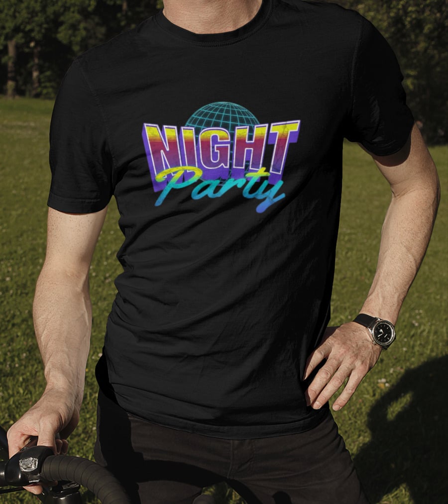 NIGHT Party Disco Ball Retro T-Shirt