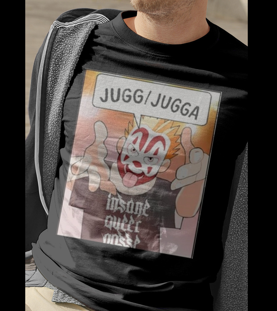 Jugg Jugga Insane Queer Posse Cartoon Character Clown Face T-Shirt