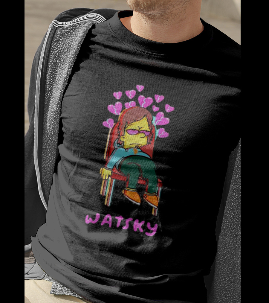 Simpson Watsky Bartsky Cartoon Character With Heart Symbols T-Shirt