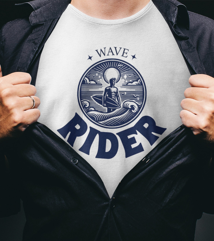 Wave Rider Surfing Vintage T-Shirt