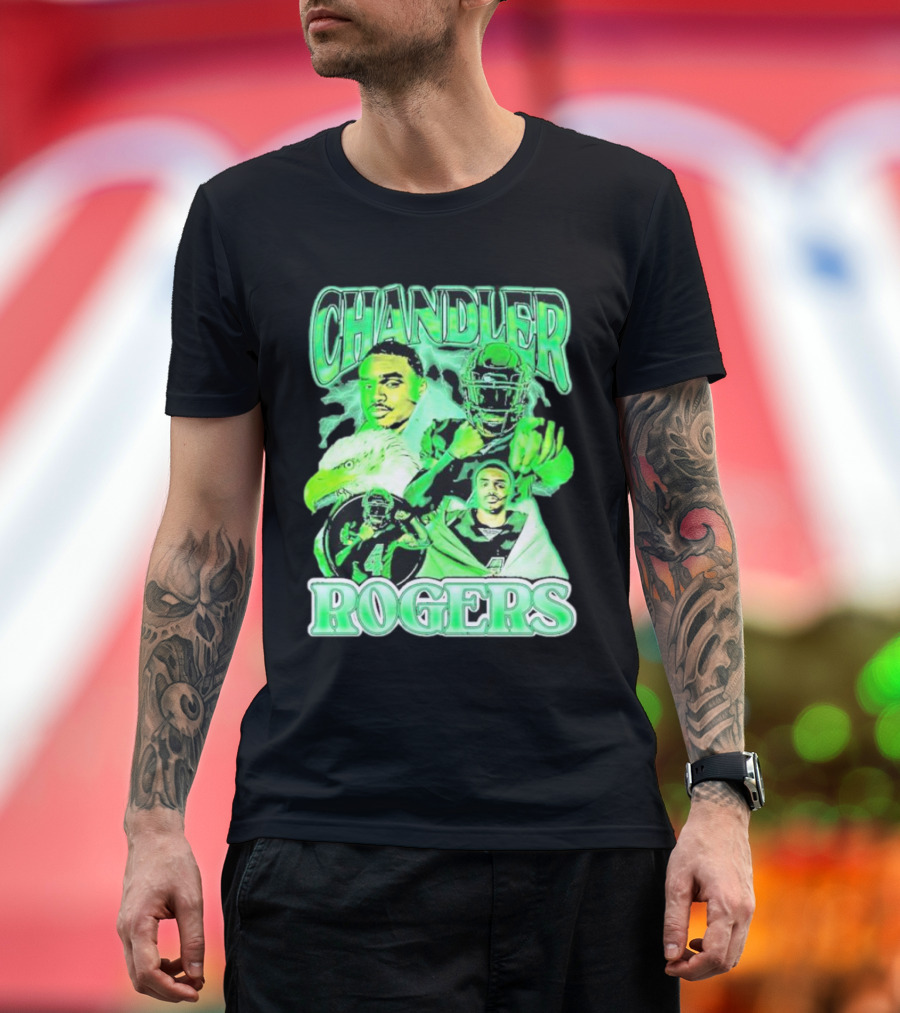 Chandler Rogers Vintage Lightweight Football Eagle Green T-Shirt