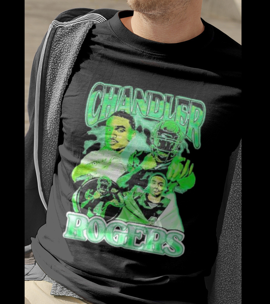 Chandler Rogers Vintage Lightweight Football Eagle Green T-Shirt