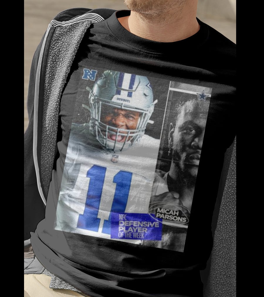 Dallas Cowboys 11 Micah Parsons NFC Defensive Player Of The Week T-Shirt