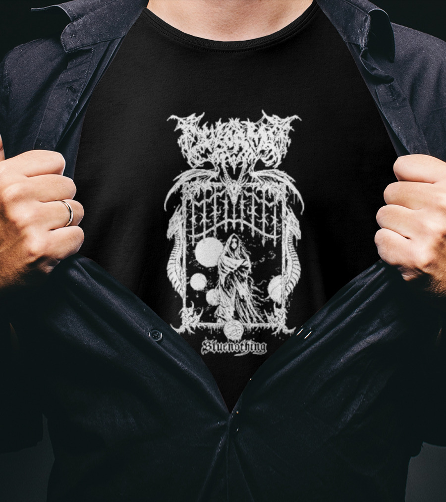 Riddickart X Worm Bluenothing Dark Fantasy Gothic Metal T-Shirt