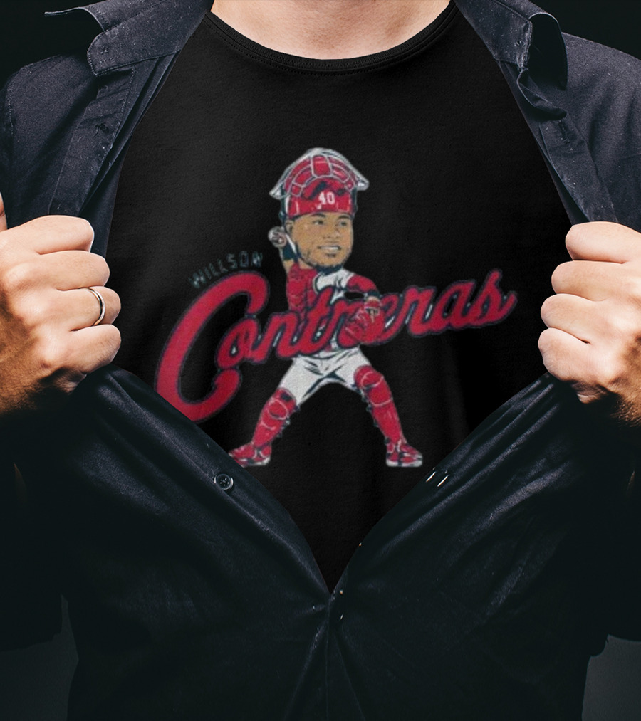 Willson Contreras Catcher Caricature 40 T-Shirt