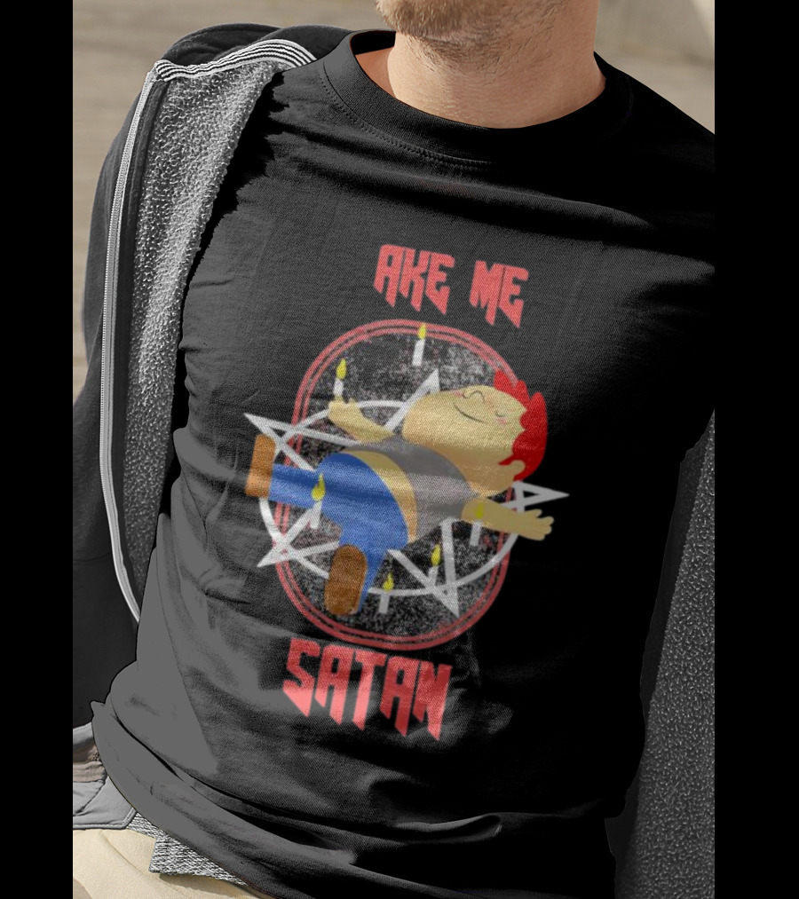 Ake Me Satan Kid Lying On Pentagram With Candles T-Shirt