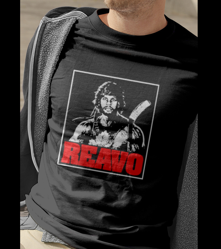 REAVO Hockey Warrior Illustration With Flow Jerguson Reavo T-Shirt
