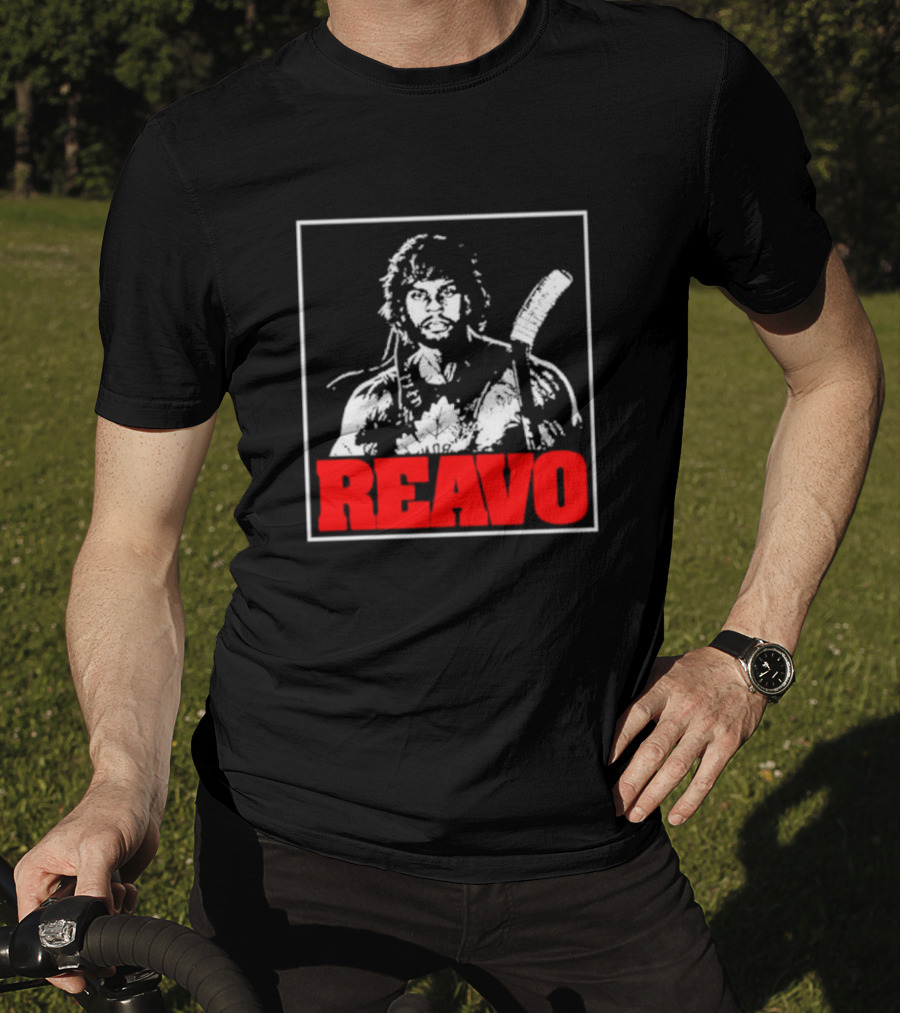 REAVO Hockey Warrior Illustration With Flow Jerguson Reavo T-Shirt