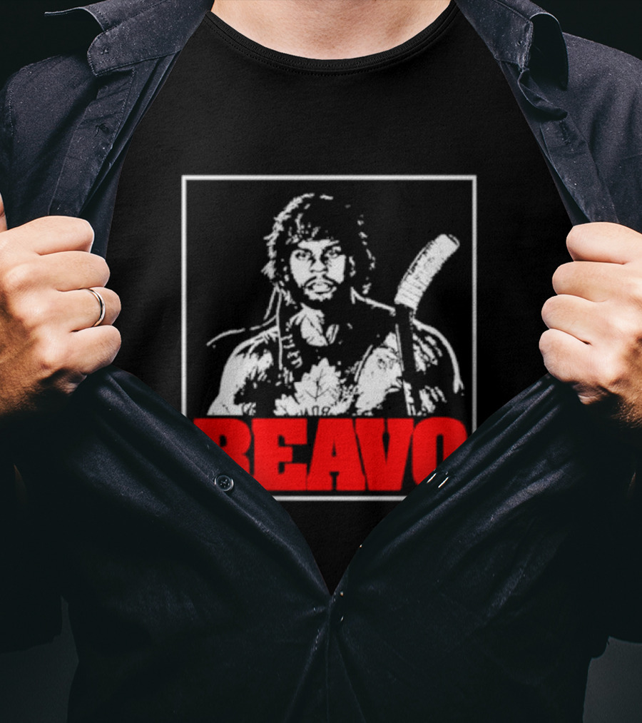 REAVO Hockey Warrior Illustration With Flow Jerguson Reavo T-Shirt