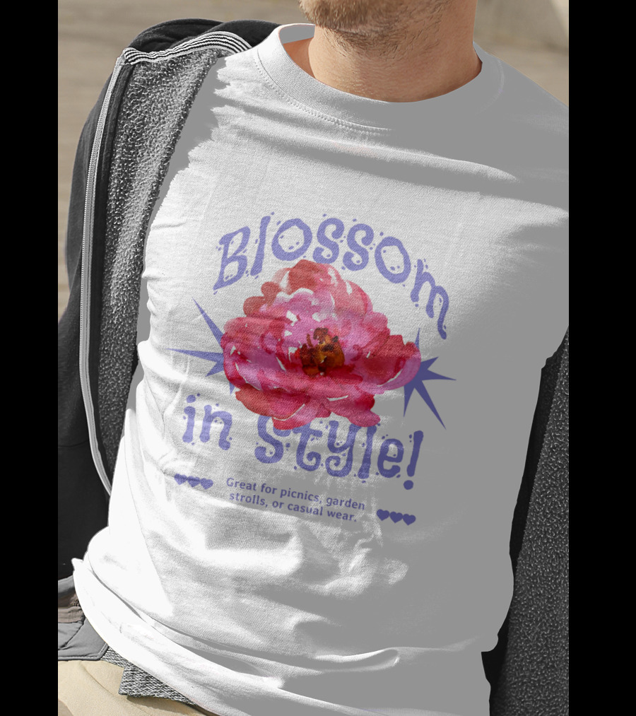 Blossom In Style Great For Picnics Garden Strolls Or Casual Wear T-Shirt