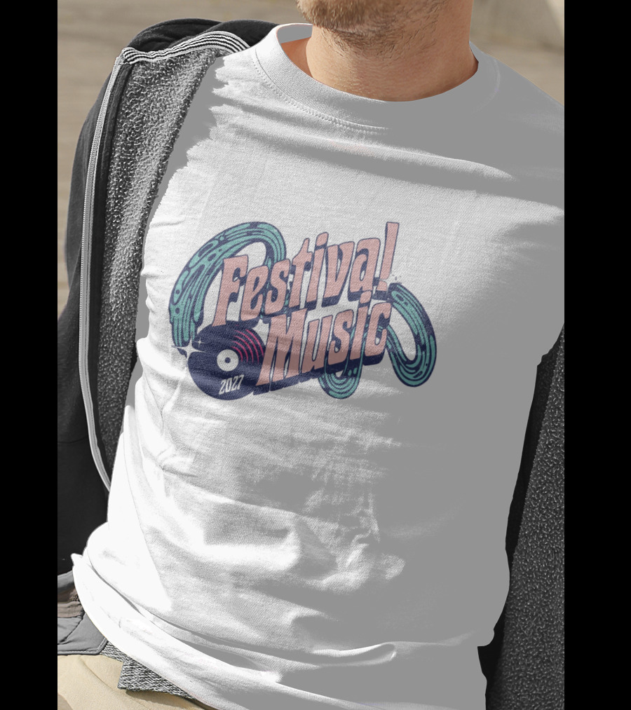 Festival Music 2027 Vintage Record Vibe T-Shirt